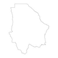 Chihuahua state blank contour map vector