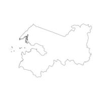 Leningrad outline map vector