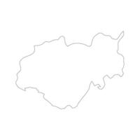 Kabardin-Balkar outline map vector