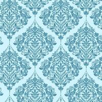 Damask simple seamless pattern design for extile, wallpaper, scrapbook, web backgrounds in blue vector