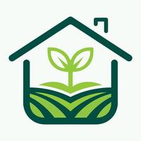 Farming, Agriculture Logo, Natural Leave Design in Modern Style vector