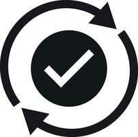 Checking process sync approved icon . Update transaction icon . Confirmed icon vector