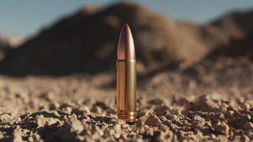 Bullet in the Desert Landscape photo
