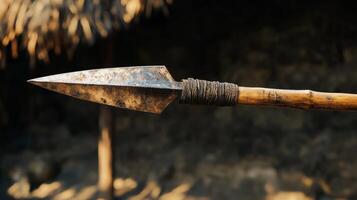 Rusty Ancient Spearhead - Tribal Weapon photo
