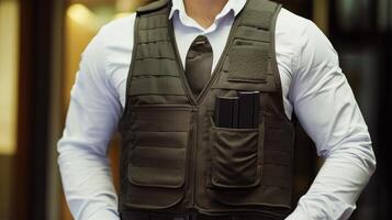Security Officer in Tactical Vest photo