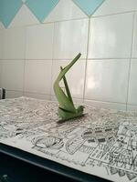 A miniature yacht Leaf Sailboat photo