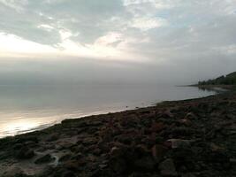 Quiet dawn on the river bank photo
