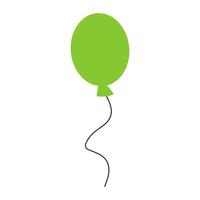 Green balloon for party and celebration. illustration. vector