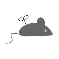 Clockwork mouse toy for pranks and April Fools Day. illustration. vector