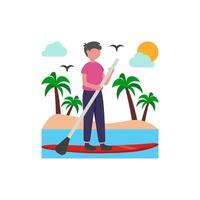 Stand-Up Paddleboarding Art vector