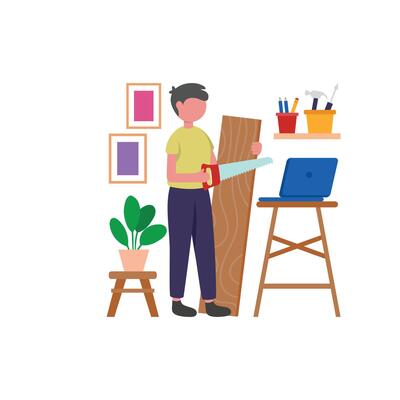 DIY Project Flat Illustration