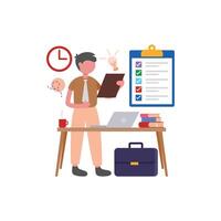 Task Prioritization Flat Illustration vector