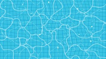 Bright blue swimming pool refreshing water background with copy space vector