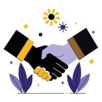 Concept of Unity and Collaboration through Joined Hands vector