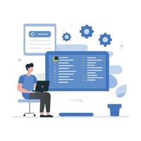 Comprehensive Illustrated Depiction of Programming Concepts and Applications vector