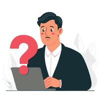 Questions and Concepts Visually Represented in a Comprehensive Illustration vector