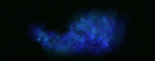 A blue aurora on a black background vector