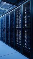 Data center with servers. Big data concept image photo