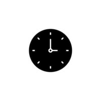 black clock icon on a white background vector