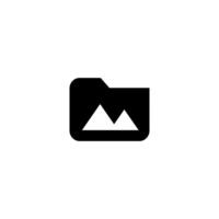 Folder of image or picture icon vector