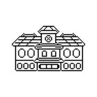building outline pixelated vector