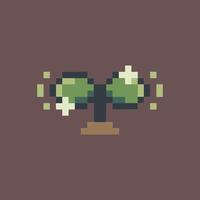 Twinkling sprout in pixel form vector