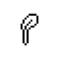 cute outline sprout pixel design vector