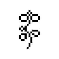 Dreamy sprout floating in black vector