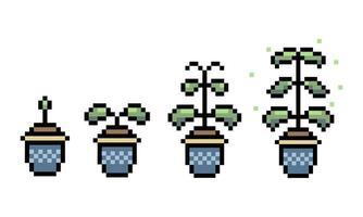 Retro sprout pixel design vector