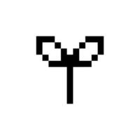 Happy sapling pixel painting vector