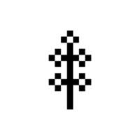 Kawaii vine pixel design vector