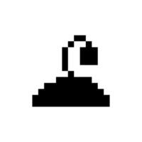 outline sprout pixel artwork vector