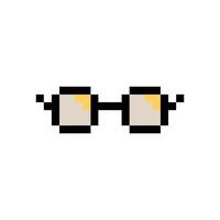 glasses retro pixel vector