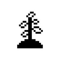 Nighttime sprout pixel retro design vector