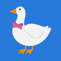 Funny duck with bow tie vector