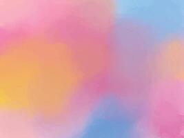 Rainbow Watercolor Cloud Background with Soft Blended Colors vector
