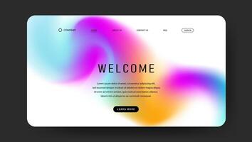 fluid gradient for landing page vector