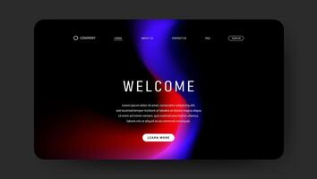 abstrct futuristic fluid gradient for landing web page vector