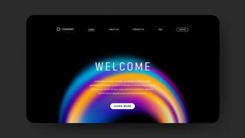 colorful fluid gradient wave for web page vector