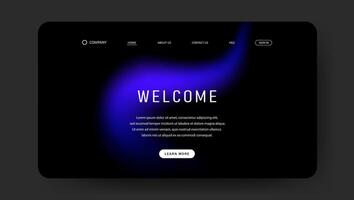blue fluid gradient for website page vector