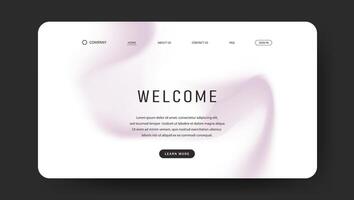 landing web page with simple fluid gradient vector