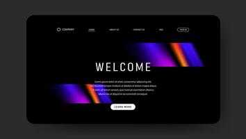 futuristic modern of website page, landing page vector