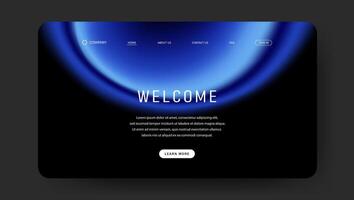 web page with fluid gradient vector