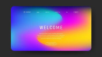 colorful fluid gradient landing page vector