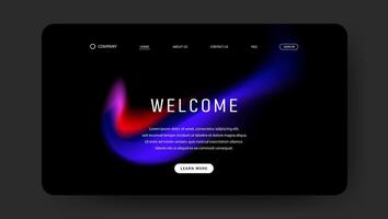 futuristic fluid gradient for landing web page vector
