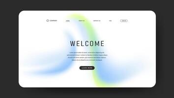 landing web page background with trendy fluid gradient wave vector