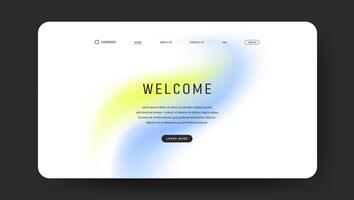 landing web page background with creative fluid gradient wave vector