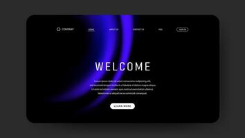 futuristic design of landing page vector