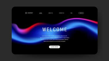 futuristic design of fluid gradient for landing web page vector