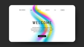 web page with colorful fluid gradient design vector